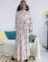 Flared Sleeve Abaya with Waist Tie Kaftan Dress